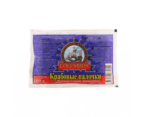 Крабовые палочки Columbus 100г 56 206 (56 шт в кор.)