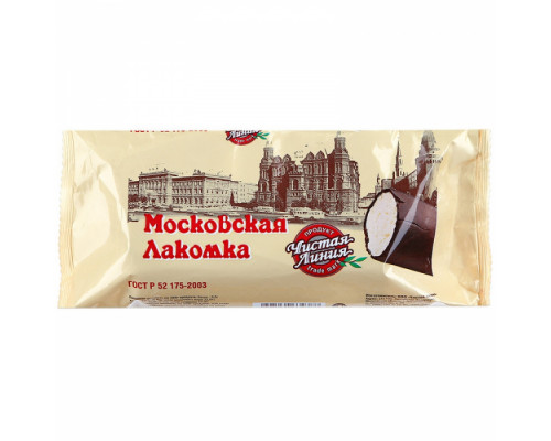 Трубочка "Московская Лакомка" пл ванильный  во взбитой шок глазури 12% 80г 30 1050 (30 шт в кор.)